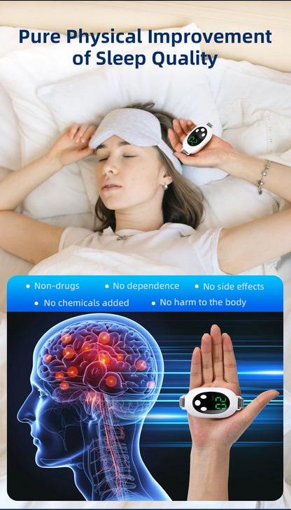 Two modes, 20 levels of intensity, intelligent sleep device, anxiety relief, neurological sleep, insomnia, and soothing device,