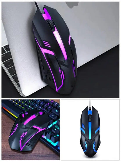 1 PC ITLY M01 Sports LED Luminous Backlit USB Wired Gaming Mouse for Desktop PC Laptop Office Computer Gaming Mouse