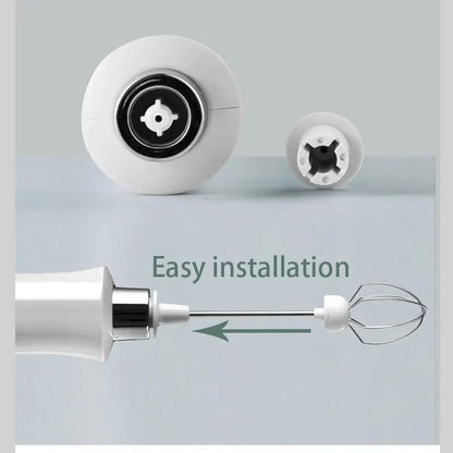 3 In 1 Electric Milk Frother Rechargeable Milk Foam Maker Handheld Foamer High Speeds Milk Frother Drink Mixer Coffee