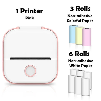 Phomemo T02 Mini Thermal Printer Wireless Mini Pocket Printer, Adhesive Sticker Printer for DIY, Journal, Student Birthday Gift