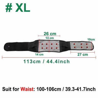 Adjustable Tourmaline Self Heating Magnetic Therapy Back Waist Support Belt