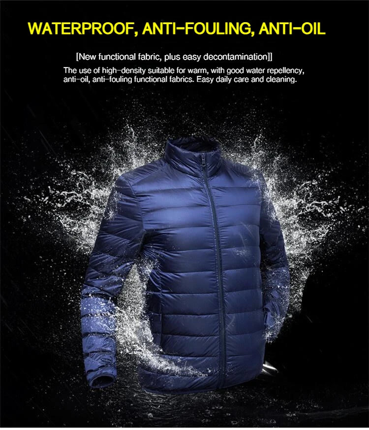 UETEEY Autumn Winter New Ultra Light White Duck Down Jacket Men Waterproof 2025