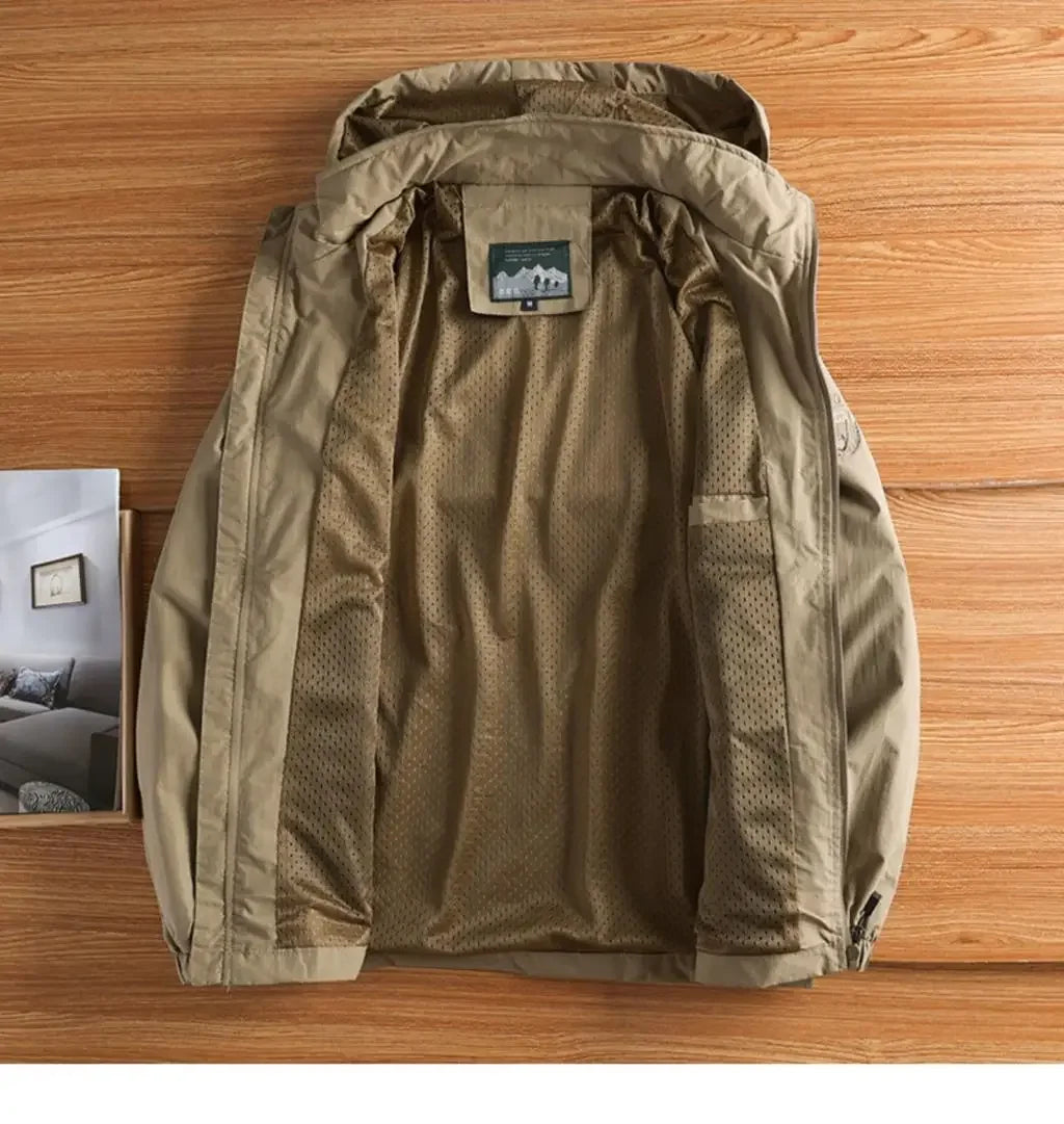 Windbreaker Jackets For Men Motorcycle Military Clothing Waterproof Male 2025