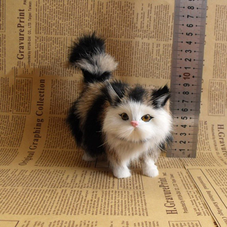 Cute Simulation Cat Plush Toys Soft Stuffed Kitten Model Fake Cat Realist Animals For Kids Girls Birthday Valentine's Day Gift