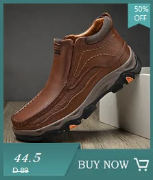 Soft Men Loafers Slip On Leather Casual Shoes For Men Moccasins Plus Size 39-48 Flats Sneakers Men Handmade Design Man Shoes