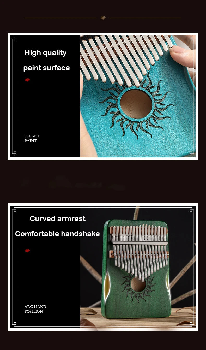 Hluru Kalimba 17 21 Key Kalimba Finger Piano Solid Maple Wood Kalimba Thumb Piano Keyboard
