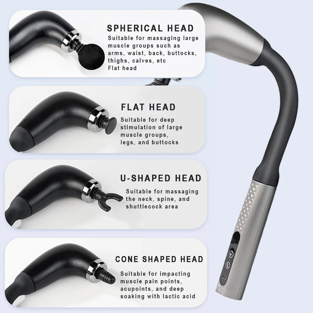 Fascia G.u.n with Extended Handle and Elbow for Self-assist Massage of the Upper and Lower Back Muscle Relaxation and Massage Done