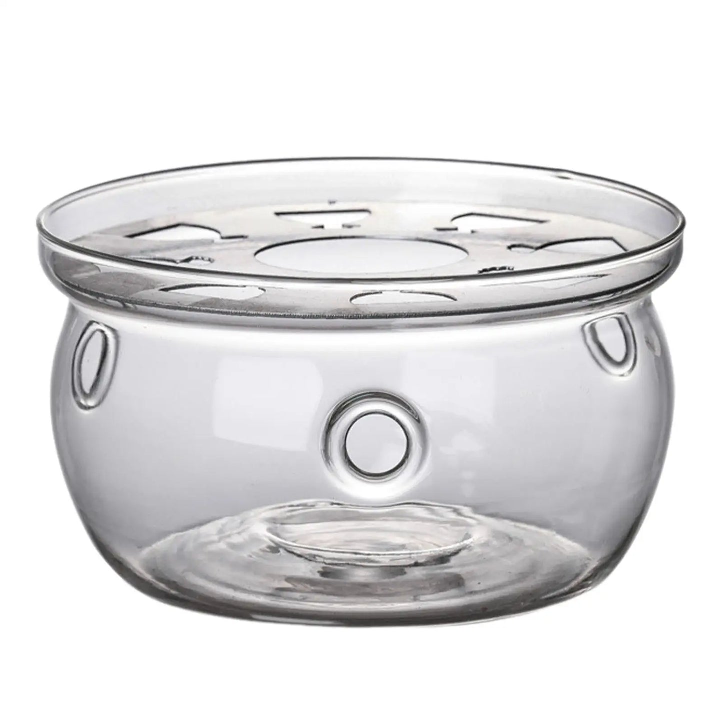 Teapot Heater Transparent Heat Resistant Tea Heat Base Milk with Candle Tray Tealight Stove Fits Most Teapots Tea Kettle Warmer