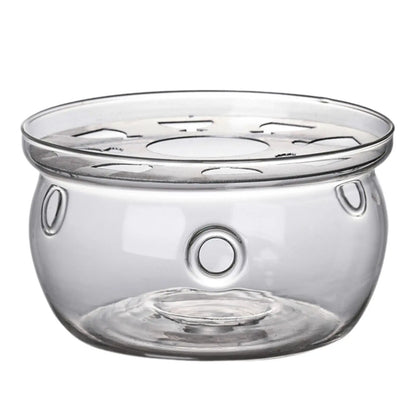 Teapot Heater Transparent Heat Resistant Tea Heat Base Milk with Candle Tray Tealight Stove Fits Most Teapots Tea Kettle Warmer
