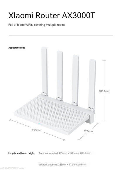 Xiaomi Router AX3000T 2.4G 5G Mesh Technology WiFi 6 Efficient Wall Penetration Children Online Protection WiFi Router Repeater