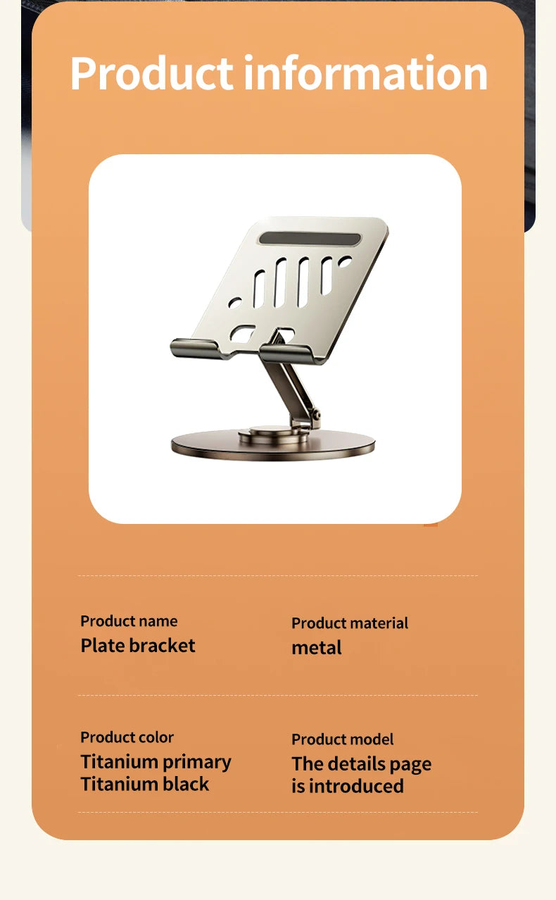 360 Tablet Desk Mobile Phone Holder Stand Foldable Lazy Bracket Adjustable Alloy Aluminum Desktop Mount For iPhone iPad Samsung