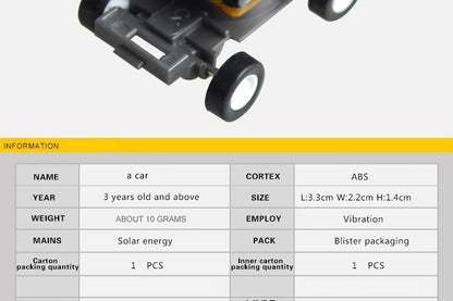 Solar Power Mini Sports Car Smaller Toy Car Educational Gadget Kids Gift Funny Racer