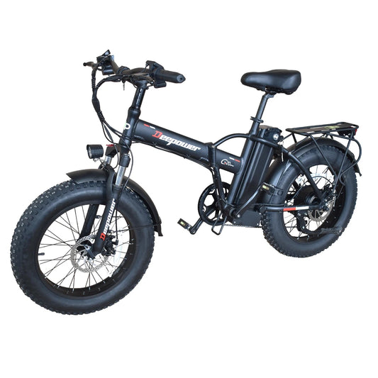 DEEPOWER G20Pro 1000W Folding Electric Bicycle 1000W 48V 25AH Fat Tire Ebike Mountain 20 Inch Electric Bike Beach Cycling E bike