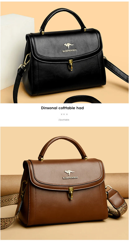 Premium Leather Crossbody Shoulder Bag – Elegant Designer Handbag for Women