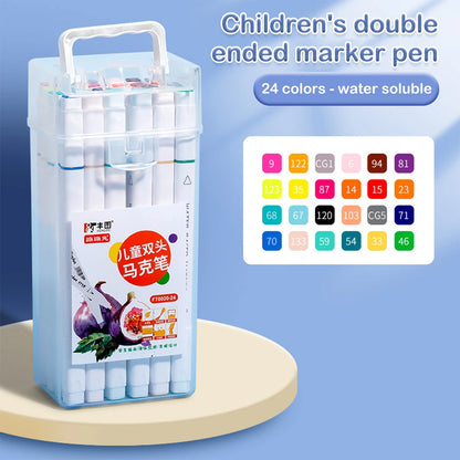 12-262 Colores Double Pen Tip Markers Brush Pens Set Painting Highlighter School Art Supplies for Artist Stationery