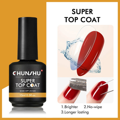 CHUNSHU 6 IN 1 Extension Gel 15ML Builder Nail Gel In A Bottle Semi Permanent Rubber Base Coat Self-leveling UV Construction Gel