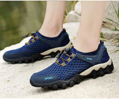 Summer Men's Mesh Sports Shoes Fashion Mountaineering Breathable Lightweight Anti Slip Shoes