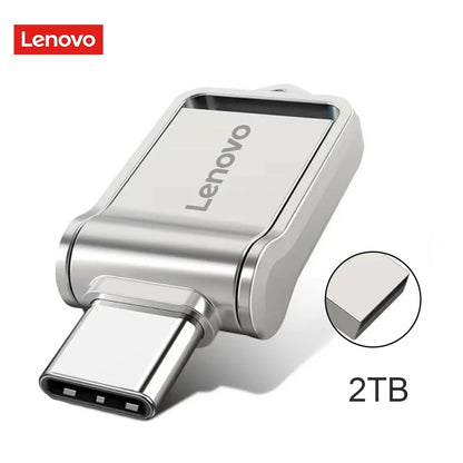 Lenovo USB 3.0 Type C OTG Flash Drive 2TB 1TB Super USB Storage 128GB Flash Drive Keychain Android Phone Flash Drive