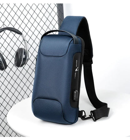 Desinger Multifunction Anti-theft USB Shoulder Crossbody Bag Travel Sling Pack Messenger Pack Chest Bag Male Luxury Brand Men