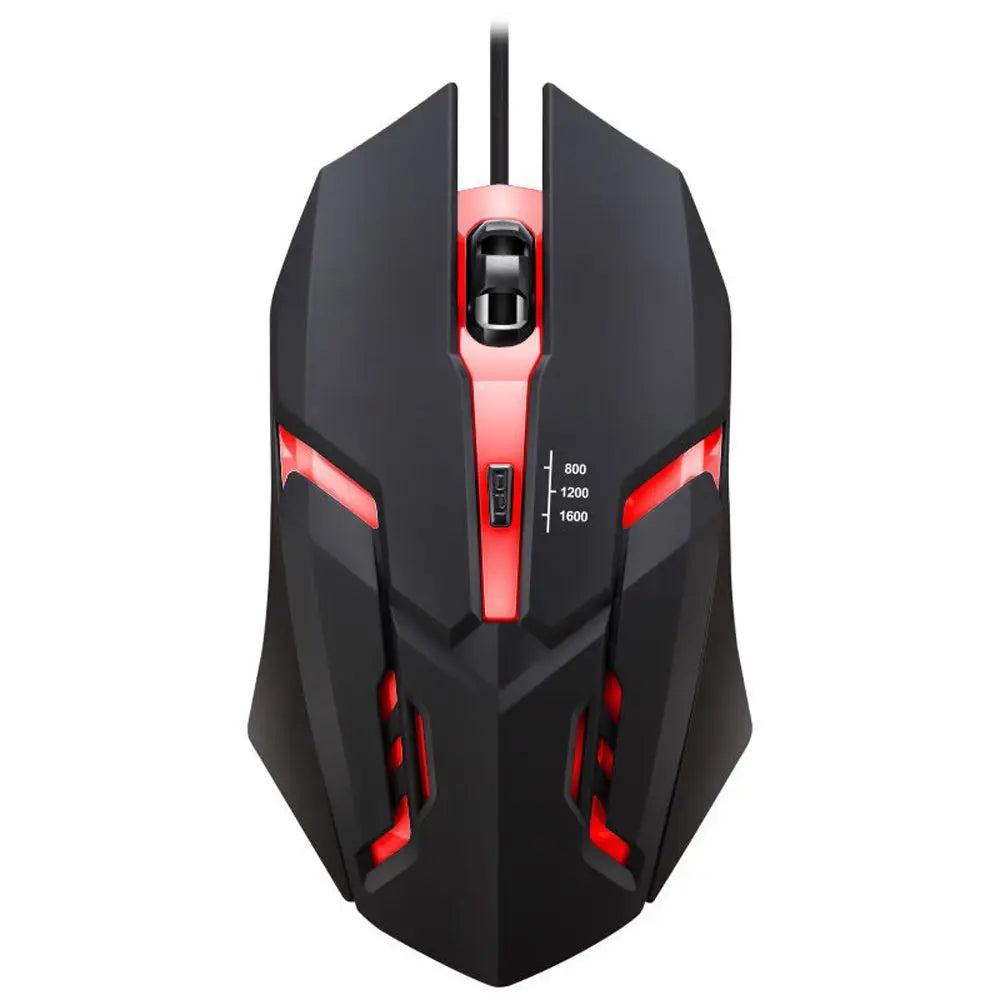 1 PC ITLY M01 Sports LED Luminous Backlit USB Wired Gaming Mouse for Desktop PC Laptop Office Computer Gaming Mouse