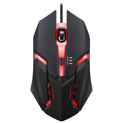 1 PC ITLY M01 Sports LED Luminous Backlit USB Wired Gaming Mouse for Desktop PC Laptop Office Computer Gaming Mouse