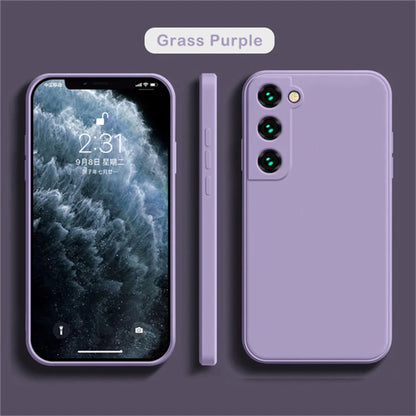 luxury Liquid Silicone Case for Samsung S25 S24 Galaxy S20 S21 S22 S23 FE Plus Note10 20 A52 A31 A41 A71 A51 A72 A70 A50 Coque
