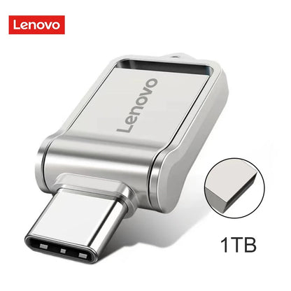 Lenovo USB 3.0 Type C OTG Flash Drive 2TB 1TB Super USB Storage 128GB Flash Drive Keychain Android Phone Flash Drive