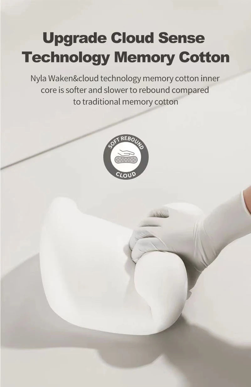 Car Neck Cushion Memory Foam Protective Lumbar Back Support Breathable Universal Car Headrest Pillow Car Supplies