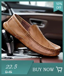 Soft Men Loafers Slip On Leather Casual Shoes For Men Moccasins Plus Size 39-48 Flats Sneakers Men Handmade Design Man Shoes