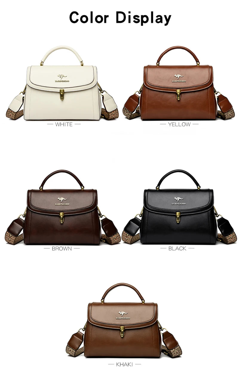 Premium Leather Crossbody Shoulder Bag – Elegant Designer Handbag for Women
