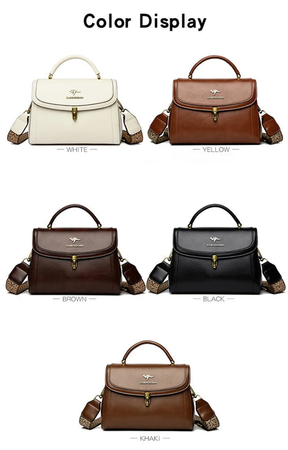Premium Leather Crossbody Shoulder Bag – Elegant Designer Handbag for Women