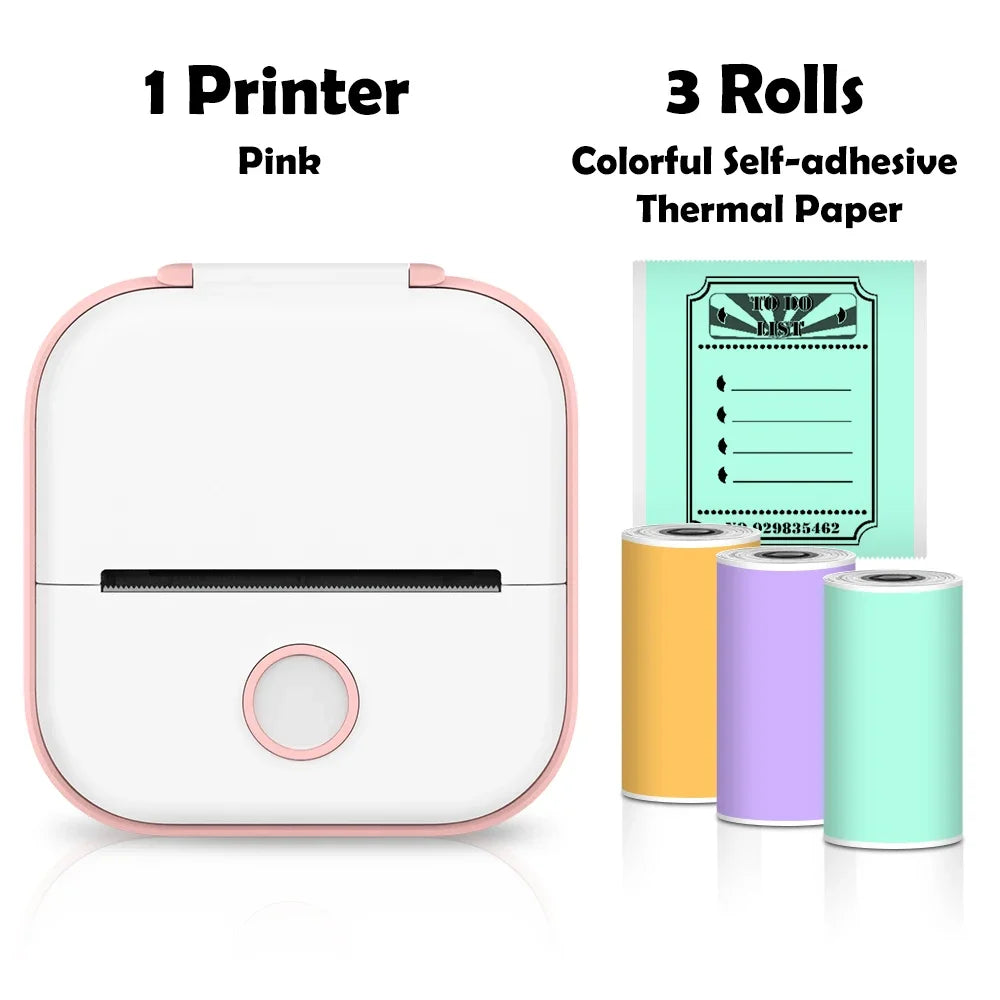 Phomemo T02 Mini Thermal Printer Wireless Mini Pocket Printer, Adhesive Sticker Printer for DIY, Journal, Student Birthday Gift