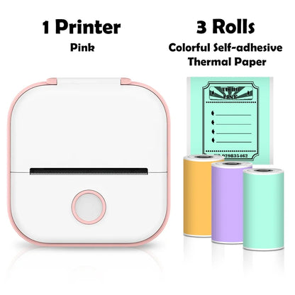 Phomemo T02 Mini Thermal Printer Wireless Mini Pocket Printer, Adhesive Sticker Printer for DIY, Journal, Student Birthday Gift