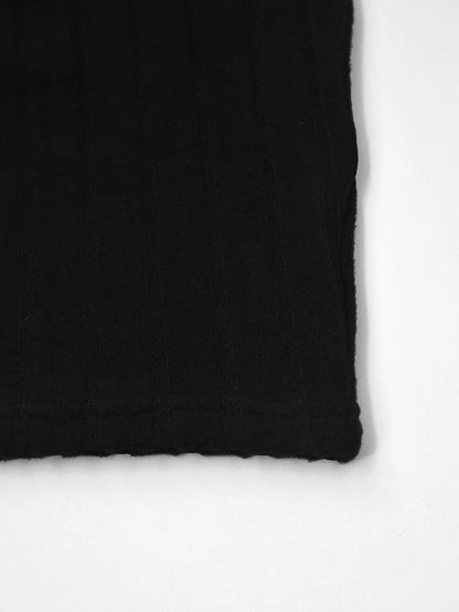 New Mini Dress For Women Autumn Black Solid Turtleneck Long Sleeves Sheath Dress