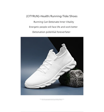 Men's casual sports shoes breathable summer light Soft sole comfort outdoor running shoes