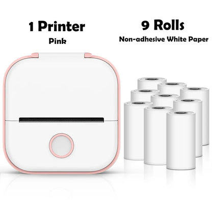 Phomemo T02 Mini Thermal Printer Wireless Mini Pocket Printer, Adhesive Sticker Printer for DIY, Journal, Student Birthday Gift