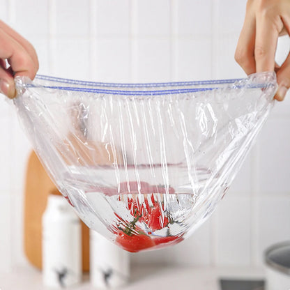 50/500PCS Disposable Elastic Food Covers – Plastic Stretch Wrap for Kitchen Storage