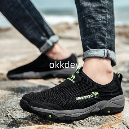 Men's Shoes  Mesh  Casual Shoes Summer Outdoor Sneakers Sports and Leisure Men Non-slip Climbing Shoes Breathable Men's
